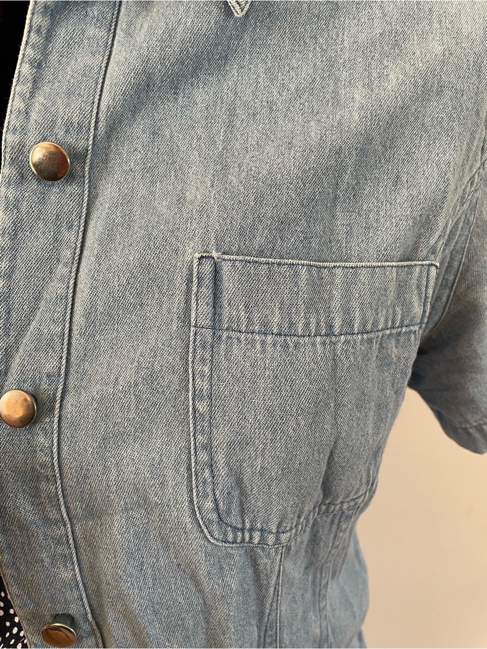 Vintage Denim short sleeve button up shirt - Picture 2 of 6